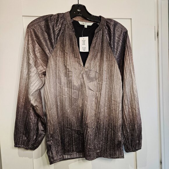 Cleo Metallic Long Sleeve Shirt - Picture 2 of 4